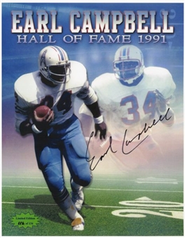 Lot of (15) Earl Campbell Autographed 11x14 Photos